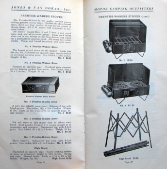 Jones Van Doran "Campolog - The Motor Campers Book" Camper-Accessoires-Catalog 1925 (6052)
